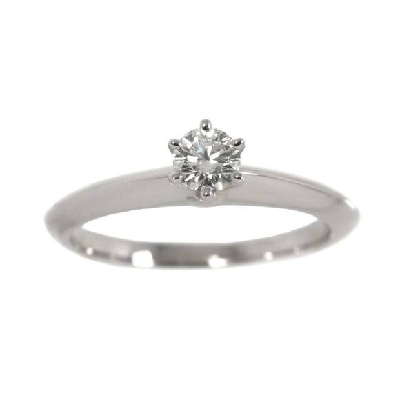 TIFFANY & CO. Platinum Diamond Engagement Ring - Picture 2 of 10